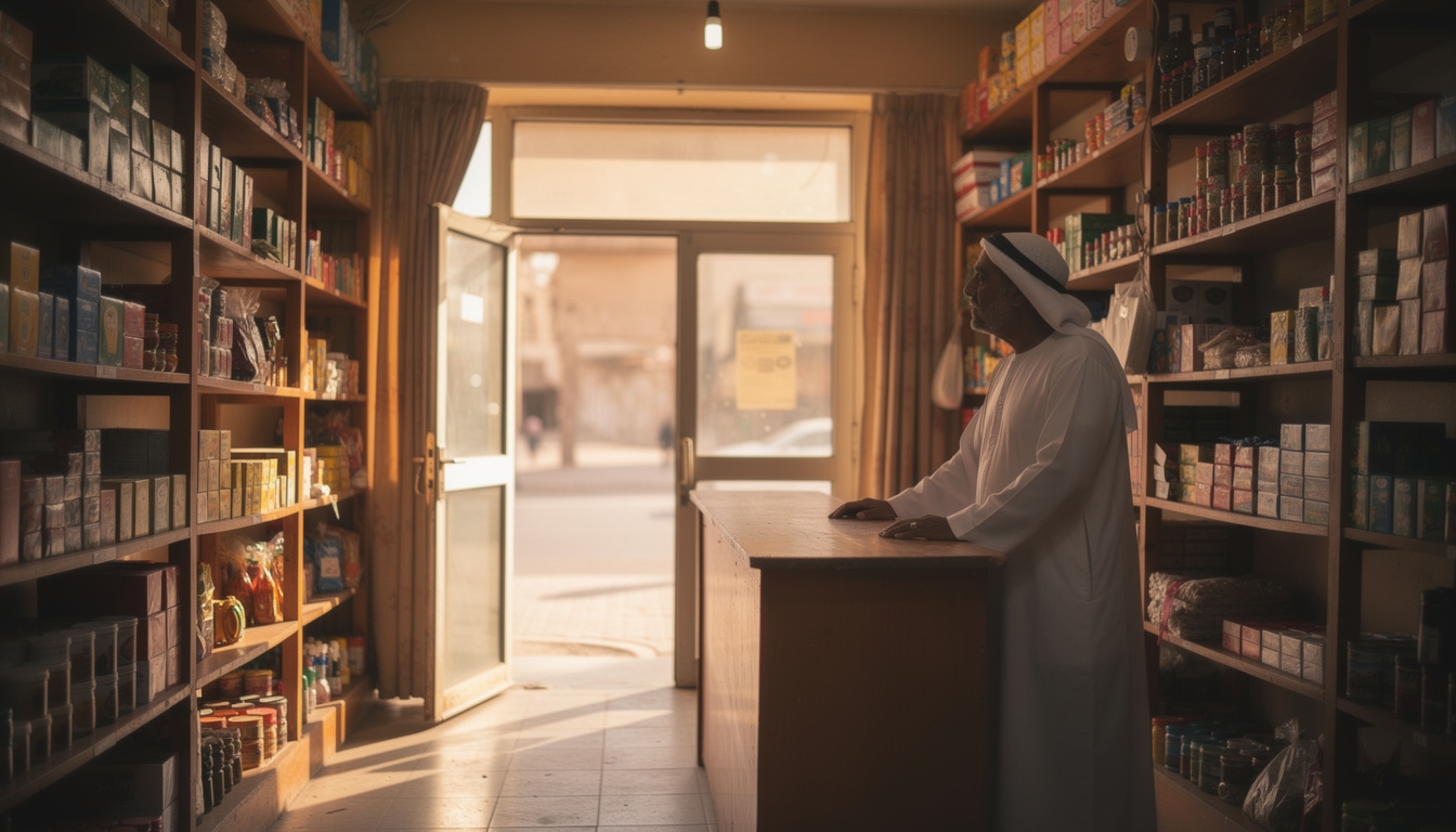 محل تجاري فارغ بدون عملاء متكررين